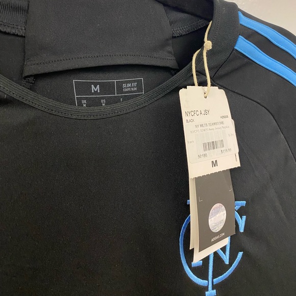 BNWT Black Size Medium NYC Football Club Jersey Adidas - Picture 2 of 3